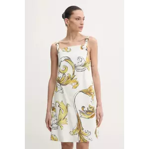 Versace Jeans Couture rochie din denim culoarea alb, mini, dreaptă, 78HAO954 ES138SS0 imagine