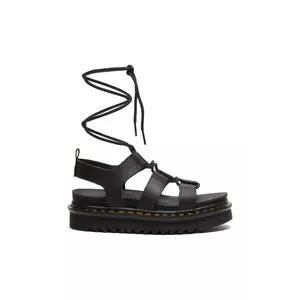 Dr. Martens sandale de piele Nartilla femei, culoarea negru, cu platforma, DM31617001 imagine