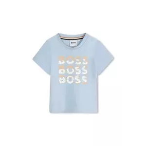 BOSS tricou din bumbac pentru bebeluși cu imprimeu, J52113 imagine