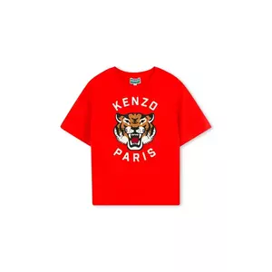 Kenzo Kids tricou de bumbac pentru copii culoarea roșu, cu imprimeu, K61137 imagine