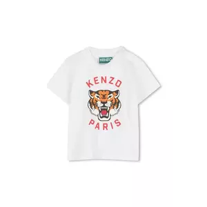 Kenzo Kids tricou de bumbac pentru copii culoarea alb, cu imprimeu, K60977 imagine