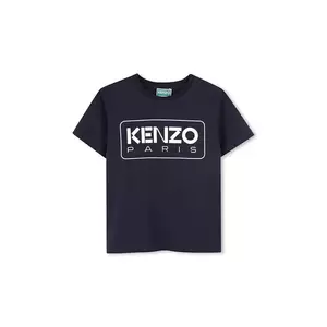 Kenzo Kids tricou de bumbac pentru copii culoarea bleumarin, cu imprimeu, K61142 imagine