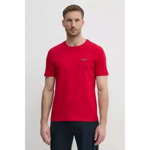 Aeronautica Militare tricou din bumbac bărbați, culoarea roșu, melanj, TS2376J592 imagine