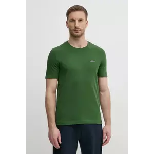 Aeronautica Militare tricou din bumbac bărbați, culoarea verde, melanj, TS2376J592 imagine