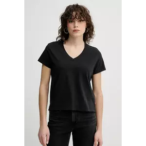 Levi's tricou BOXY VNECK TEE femei, culoarea negru, A8774 imagine