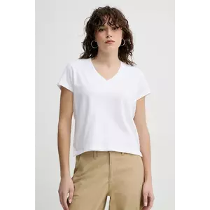 Levi's tricou BOXY VNECK TEE femei, culoarea alb, A8774 imagine