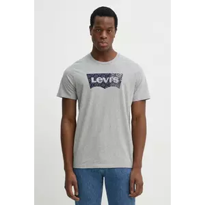 Levi's tricou din bumbac GRAPHIC CREWNECK TEE bărbați, culoarea gri, cu imprimeu, 22491 imagine