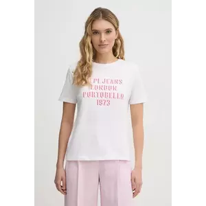 Pepe Jeans tricou din bumbac RUBY femei, culoarea alb, PL506027 imagine