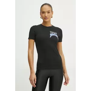 Versace Jeans Couture tricou femei, culoarea negru, 78HAHC07 CJ02C imagine