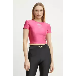 Versace Jeans Couture tricou femei, culoarea roz, 78HAH6A2 J0223 imagine