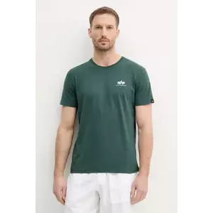 Alpha Industries tricou din bumbac barbati, culoarea negru, cu imprimeu, 188505 imagine