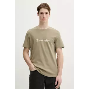 G-Star tricou din bumbac bărbați, culoarea verde, cu imprimeu, D25150-C812 imagine