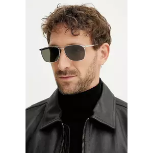 Saint Laurent ochelari de soare VINCENT barbati, culoarea argintiu SL 796 imagine