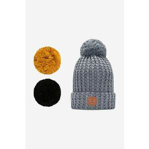 Cabaia caciula Bandista culoarea gri, din tricot gros imagine