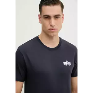 Alpha Industries tricou din bumbac barbati, culoarea negru, cu imprimeu, 148516 imagine