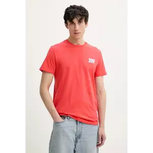 Tommy Jeans tricou din bumbac barbati, culoarea portocaliu, neted, DM0DM21863 imagine