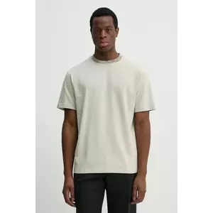 BOSS Orange tricou din bumbac barbati, culoarea gri, neted, 50530747 imagine