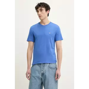 Tommy Jeans tricou din bumbac 2-pack bărbați, culoarea violet, uni, DM0DM20687 imagine