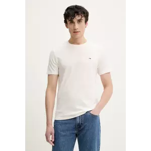 Tommy Jeans tricou din bumbac 2-pack bărbați, culoarea bej, uni, DM0DM20687 imagine