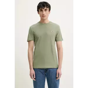 Tommy Jeans tricou din bumbac 2-pack bărbați, culoarea verde, uni, DM0DM20687 imagine