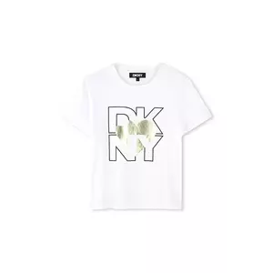 Dkny tricou copii culoarea auriu, D62305 imagine