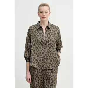 BA&SH camasa BILLIE femei, culoarea gri, cu guler clasic, relaxed, 1E25BILL imagine