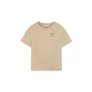 Michael Kors tricou de bumbac pentru copii culoarea bej, R30317 imagine