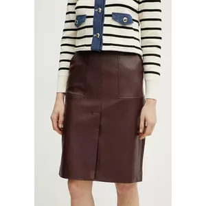 Morgan fusta JILF culoarea bordo, midi, creion, JILF imagine