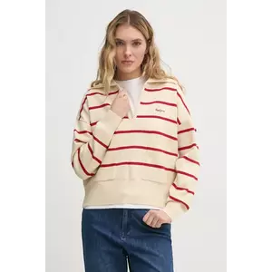 Pepe Jeans pulover PRISCILLA femei, culoarea bej, light, PL702272 imagine