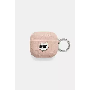Karl Lagerfeld husa airpods 4 culoarea roz, KLA4PGCHPP imagine