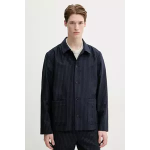 A.P.C. geaca de lana veste kerlouan doublee culoarea albastru marin, de tranzitie, WOARO.H03208 imagine