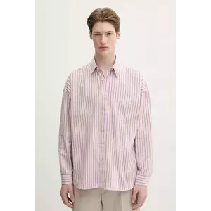 Sunflower camasa din bumbac barbati, culoarea violet, cu guler clasic, relaxed, 1242. imagine