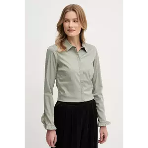 Mos Mosh cămașă femei, culoarea bej, cu guler clasic, regular, 144070 imagine