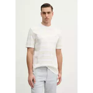 BOSS tricou din bumbac barbati, culoarea bej, neted, 50520298 imagine