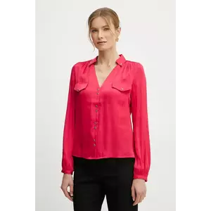 Morgan camasa CIBILE femei, culoarea rosu, cu guler clasic, regular, CIBILE imagine