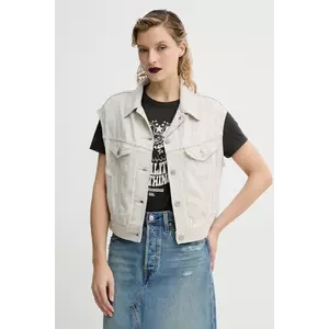 Levi's vesta SHRUNKEN 90S VEST femei, culoarea bej, de tranzitie, 001W2 imagine