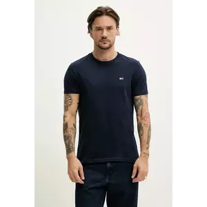 Tommy Jeans tricou din bumbac 2-pack bărbați, culoarea bleumarin, uni, DM0DM20687 imagine