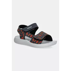 Geox sandale din piele pentru copii SANDAL LIGHTFLOPPY culoarea albastru marin imagine