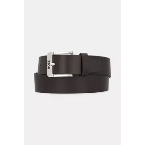 BOSS curea de piele barbati, culoarea maro, 50512795 imagine
