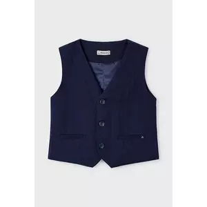Mayoral vestă pentru copii din amestec de in culoarea albastru marin, 3369 imagine