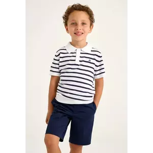 Mayoral pantaloni scurti copii slim culoarea albastru marin, talie reglabila, 3219 imagine