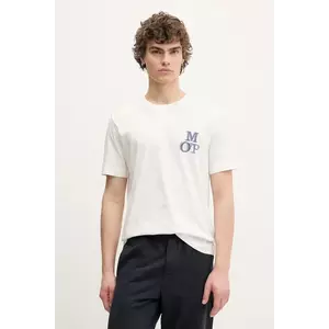 Marc O'Polo tricou din bumbac barbati, culoarea alb, cu imprimeu, 522201251232 imagine
