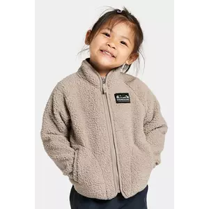 Didriksons hanorac polar pentru copii GIBBS KIDS FULLZIP culoarea bej, neted, 505577 imagine