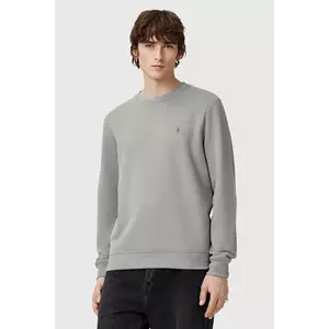 AllSaints hanorac de bumbac RAVEN CREW barbati, culoarea gri, neted, M037NB imagine