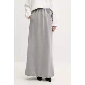 Diesel fusta din bumbac culoarea gri, maxi, drept, A16098.0BMBK imagine