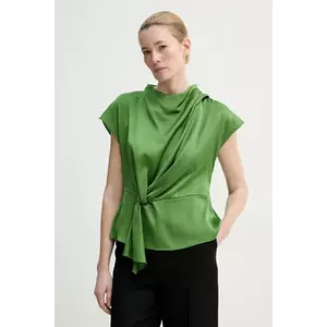 Bruuns Bazaar bluza femei, culoarea verde, neted imagine