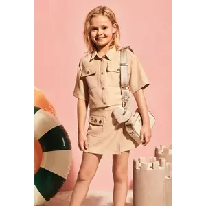 Michael Kors bluza copii culoarea bej, neted, R30331 imagine