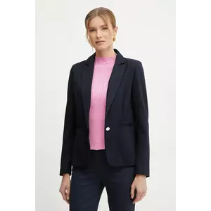 Morgan sacou VELO culoarea albastru marin, un singur rand de nasturi, neted, VELO imagine