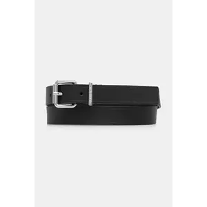 Tommy Jeans curea de piele femei, culoarea negru, AW0AW17318 imagine