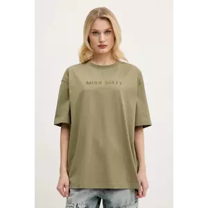 Miss Sixty tricou din bumbac femei, culoarea verde, 6S2SJ76100 imagine